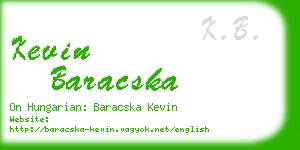 kevin baracska business card